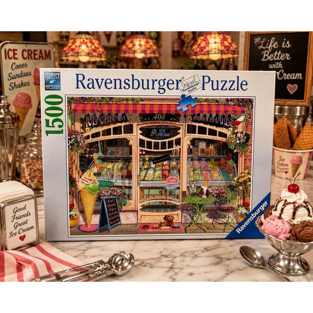 Ravensburger Ice Cream Shop 1500 Piece Puzzle Gary Walton 162215 NEW Sealed